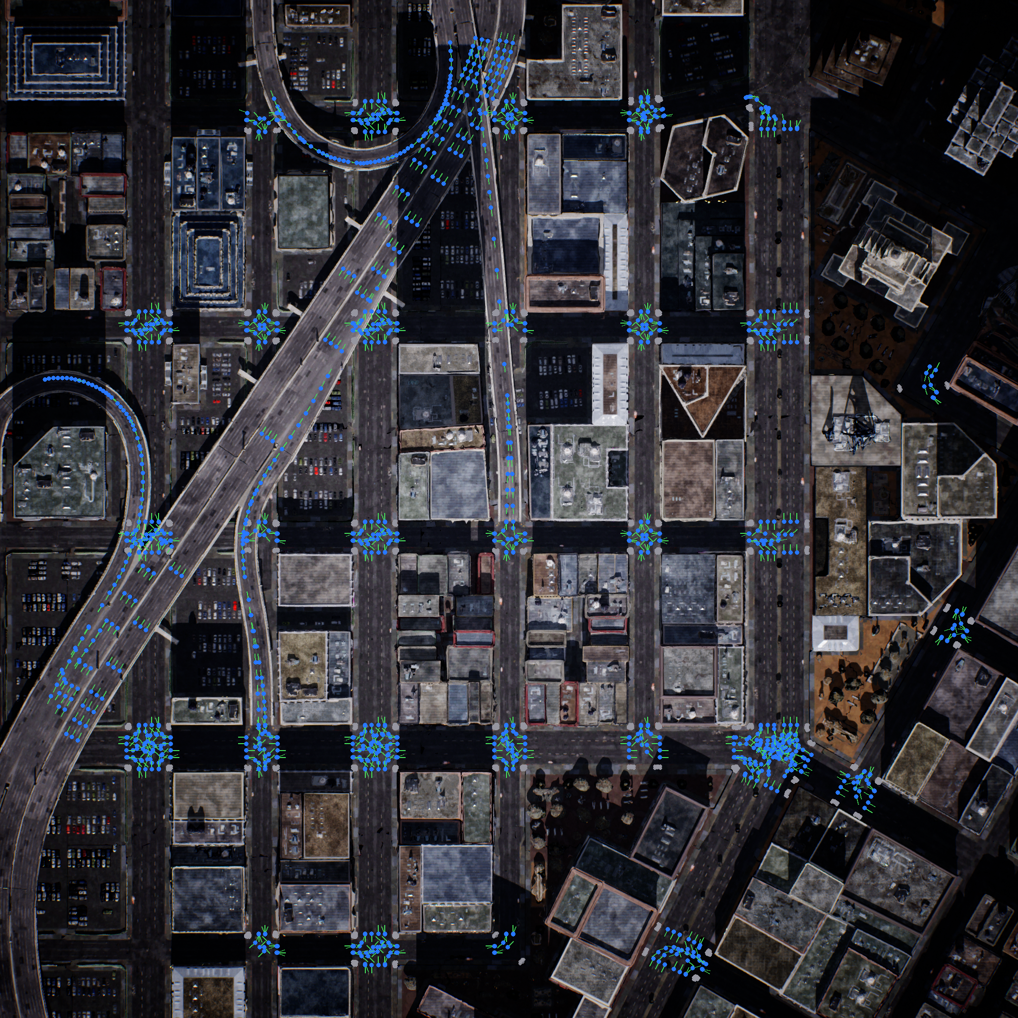 Road network detected from ZoneGraph